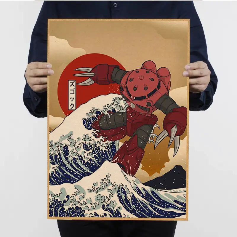 Gundam Paintings Wall Art Classic Movie Posters Wall Art Retro Posters For Home Vintage Decorative Painting 14 - Gundam Merch