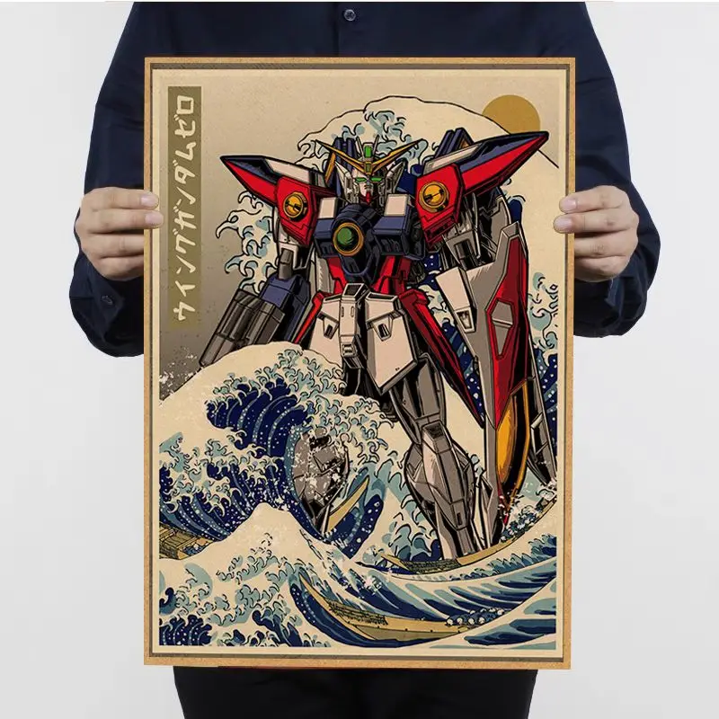 Gundam Paintings Wall Art Classic Movie Posters Wall Art Retro Posters For Home Vintage Decorative Painting 3 - Gundam Merch