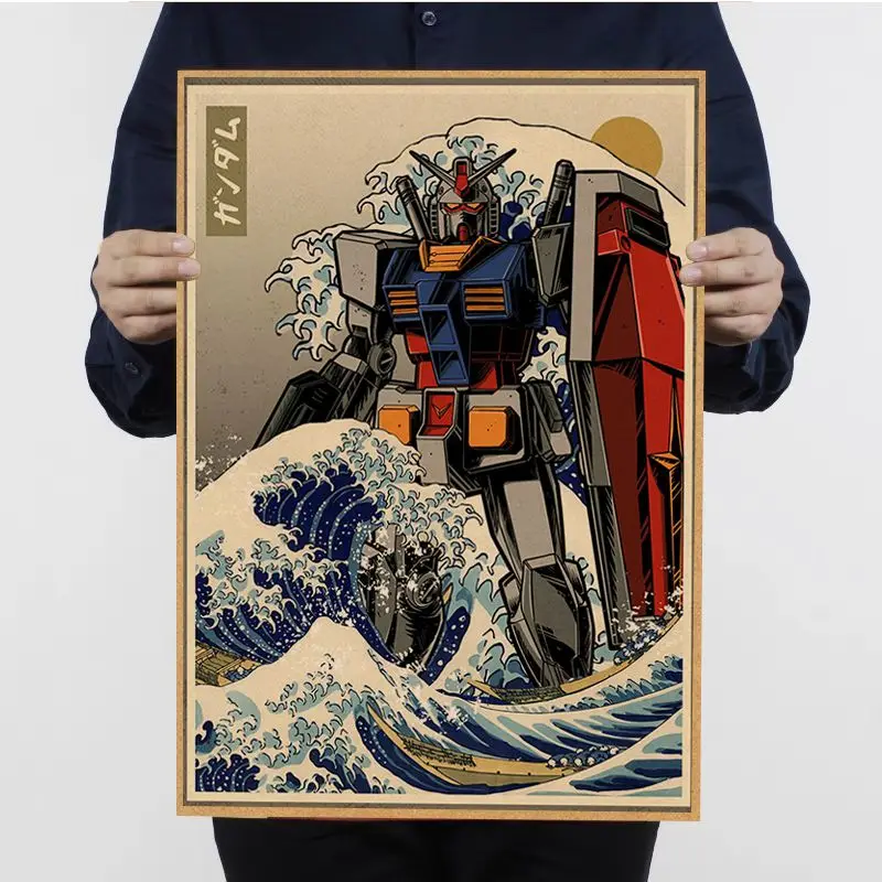 Gundam Paintings Wall Art Classic Movie Posters Wall Art Retro Posters For Home Vintage Decorative Painting 5 - Gundam Merch