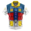 RX 78 Mobile Suit 0079 Gundam Button Up Hawaiian Shirt FRONT Mockup - Gundam Merch